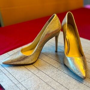Jessica Simpson Metallic Snake Embossed Stiletto Pumps | Size 7.5